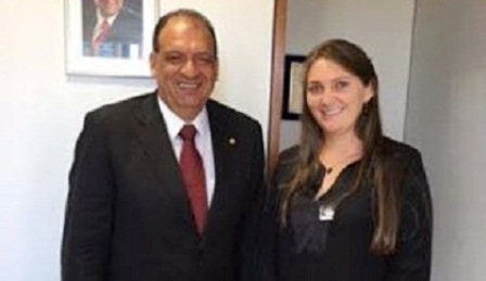 Nilton Capixaba e a prefeita Gislaine Lebrinha