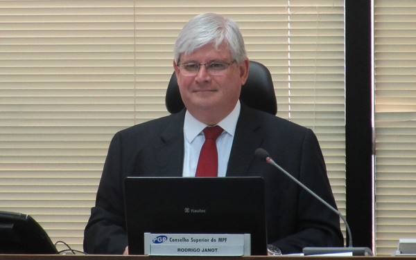 O procurador-geral da República, Rodrigo Janot, durante reunião nesta segunda-feira do Conselho Nacional do Ministério Público