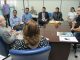 O presidente Affonso Cândido e vereadores na visita do conselho do TCE Valdivino Crispim e equipe de gabinete