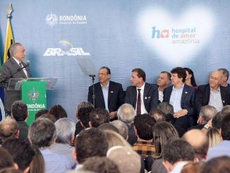 Presidente Michel Temer fala durante inauguração do hospital do Câncer de Porto Velho