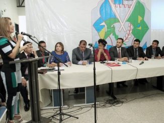 A juíza da Vara da Infância e Juventude, Ana Valéria Santiago Ziparro e a promotora de Justiça, Conceição Forte Baena, se revezaram na abordagem do tema adoção com os vereadores ji-paranaense