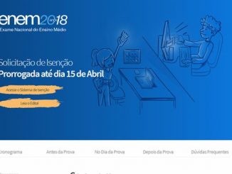 As inscrições deverão ser feitas das 10h do dia 7 de maio às 23h59 de 18 de maio deste ano, pelo site do Enem.
