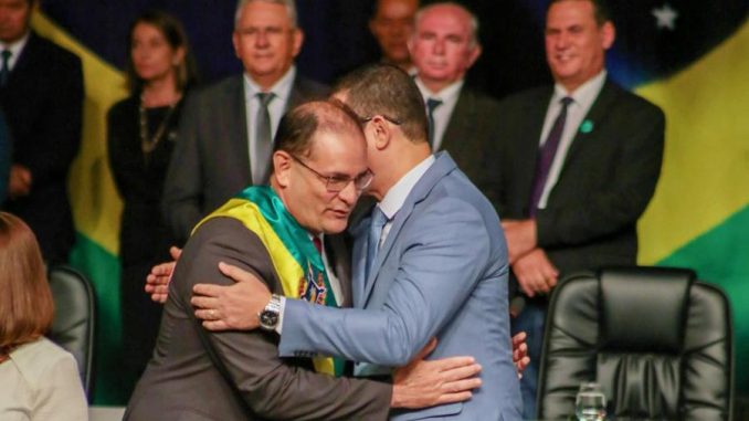 Cerimônia de passagem de faixa de governador de Daniel Pereira para Marcos Rocha