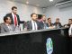  Durante os trabalhos, vereadores se revezaram na tribuna para criticar a demora na entrega das unidades do Residencial Rondon I e votaram a formação das comissões permanentes