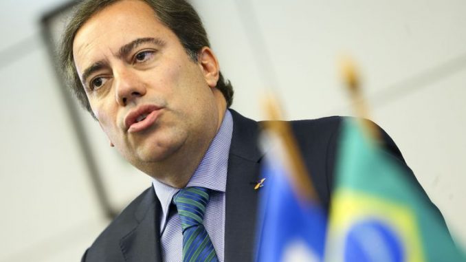 O presidente da Caixa Econômica Federal, Pedro Guimarães, durante entrevista coletiva para apresentar detalhes da campanha de renegociação de dívidas "Você no Azul". - Marcelo Camargo/Agência Brasil