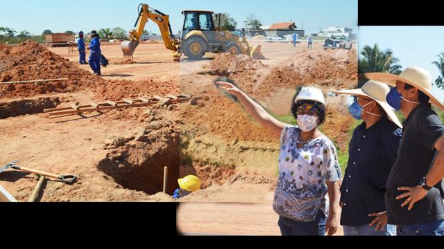 Deputada Sílvia Cristina em visita às obras do Centro de Prevenção de Câncer de Rondônia