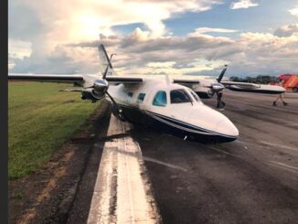 Avião com ex-deputado pousa de barriga no aeroporto de Ji-Paraná