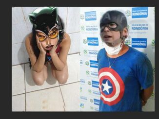 “Capitão América” e "Mulher Gato" atacam casa de policial