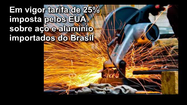 Novas tarifas de Trump sobre aço e alumínio do Brasil entram em vigor